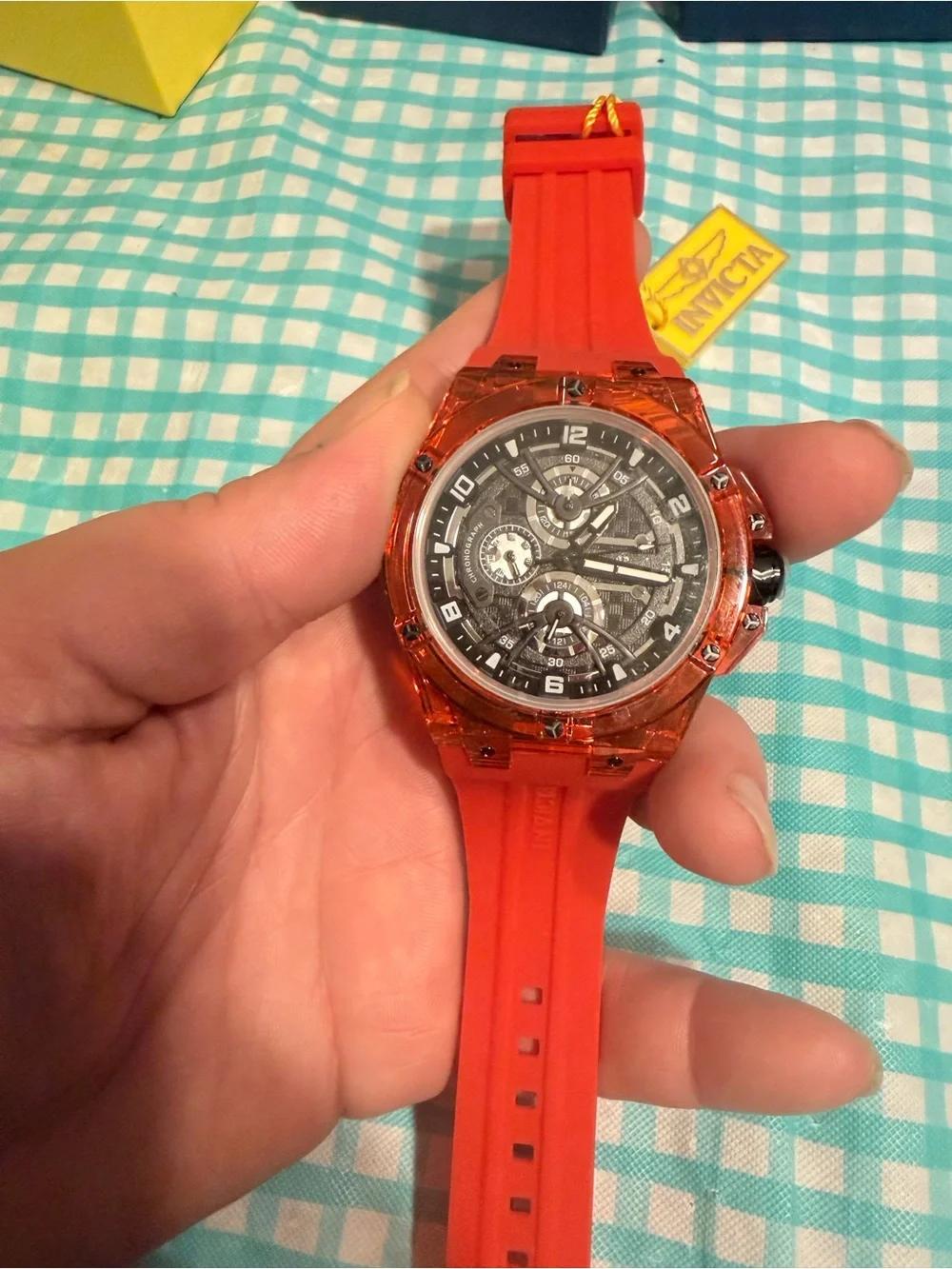 Invicta Racing Saphirex Men's Watch - 46mm. Red (48810)